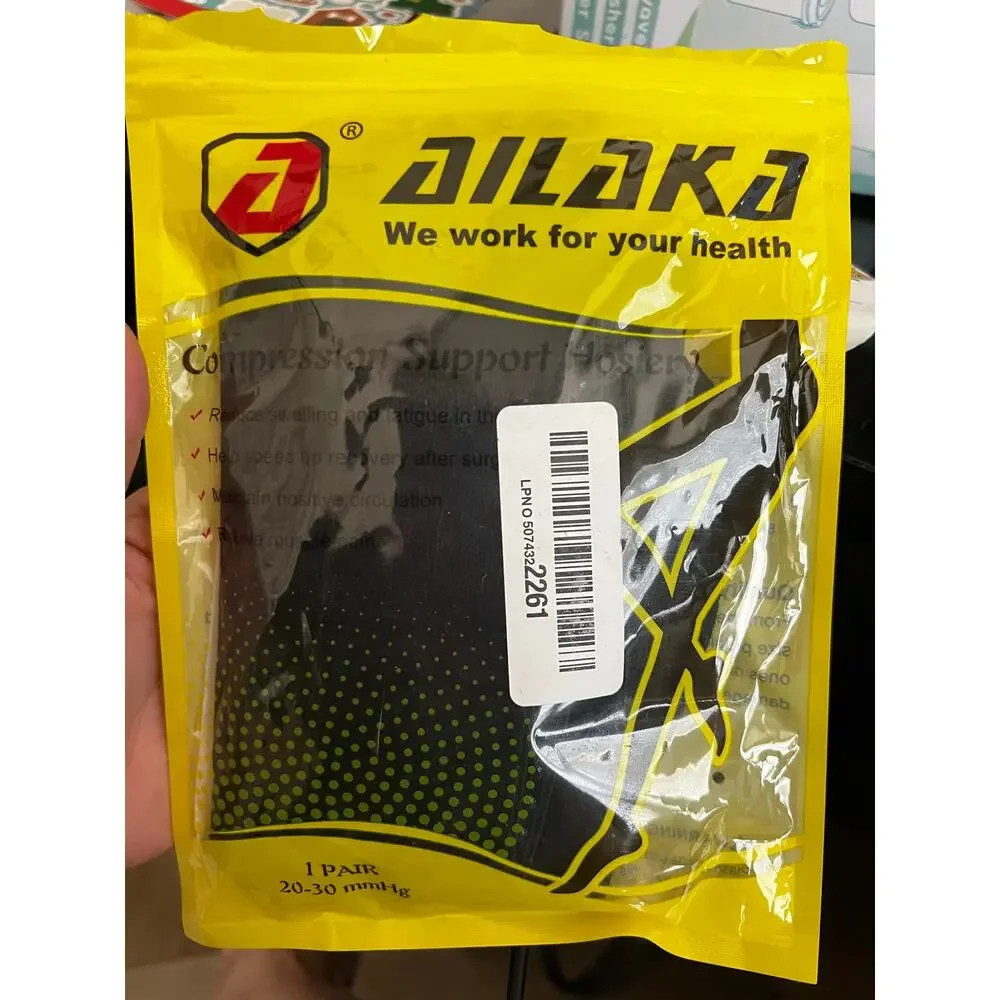Ailaka unisex Medical Compression Stockings Thigh High Footless 20-30mmHg Socks